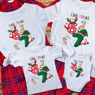 Christmas Customizable Family Crew Fun T Shirt
