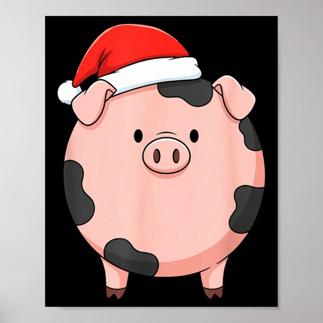 Christmas Cute G Round Nk G Holiday Art  Poster (Framsidan)