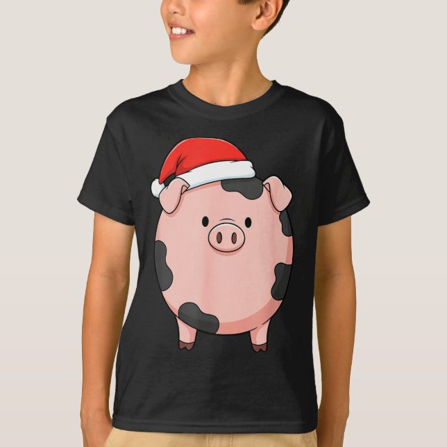 Christmas Cute G Round Nk G Holiday Art  T Shirt (Framsida)