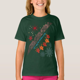 Christmas Cute Girl T-Shirt-Festive Holiday Outfit T Shirt