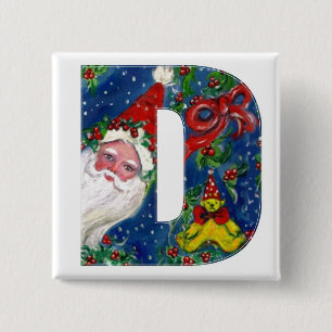 CHRISTMAS D BREV / SANTA RED RIBBON MONOGRAM KNAPP