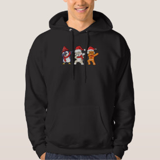 Christmas Dabbing Penguin Cat Cookies Wearing Sant Hoodie