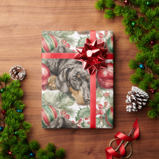 Christmas Dachshund Presentpapper