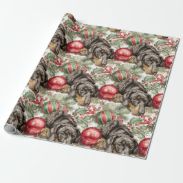 Christmas Dachshund Presentpapper