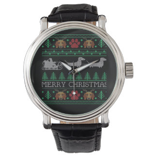 Christmas Dachshund Wiener Dog Dachshund Ugly Chri Armbandsur