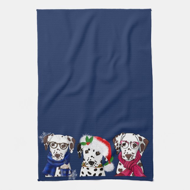 Christmas Dalmatians Kökshandduk (Vertikal)