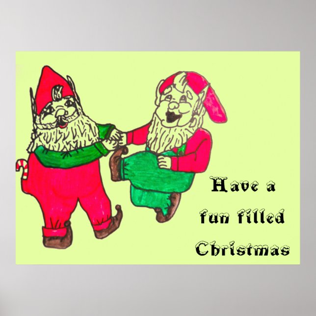 CHRISTMAS DANCING ELVES poster (Framsidan)