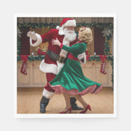 Christmas Dancing Santa Napkins. Pappersservett