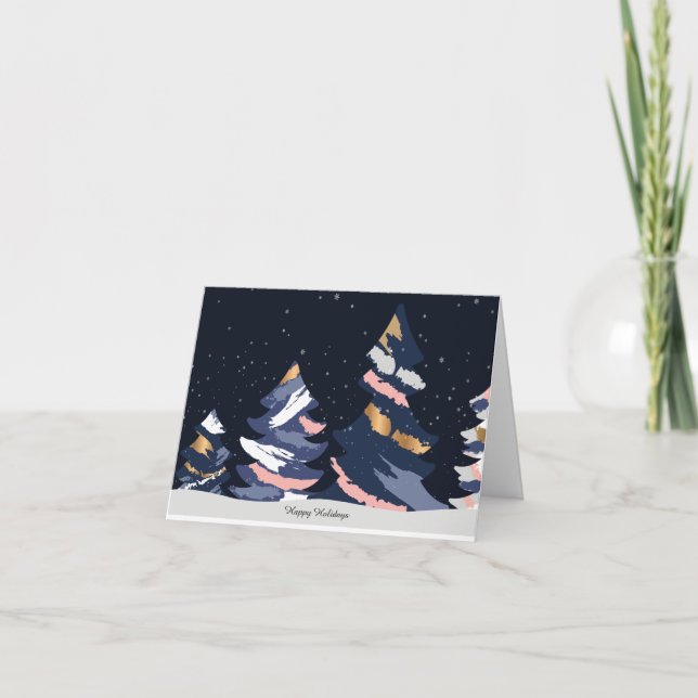 Christmas Dark sky Card Tack Kort (Framsida)