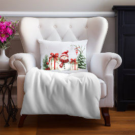 Christmas Decor with Gifts, Branches, and Candy Prydnadskudde