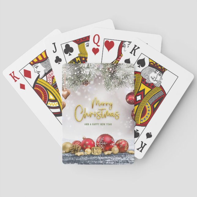 Christmas Decorated Playing Cards Casinokort (Baksidan)