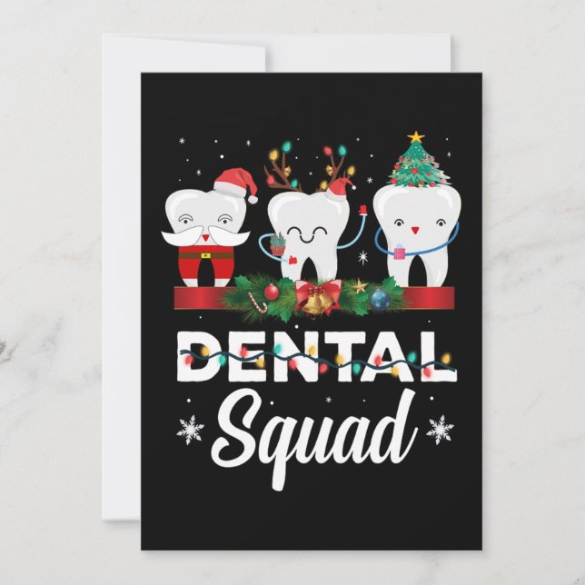 Christmas Dental Squad Clothing Funny Xmas Dentist Julkort (Framsida)