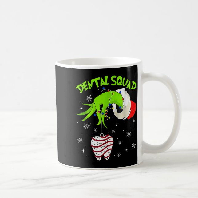 Christmas Dental Squad Cute Dentist Dental Hygieni Kaffemugg (Höger)