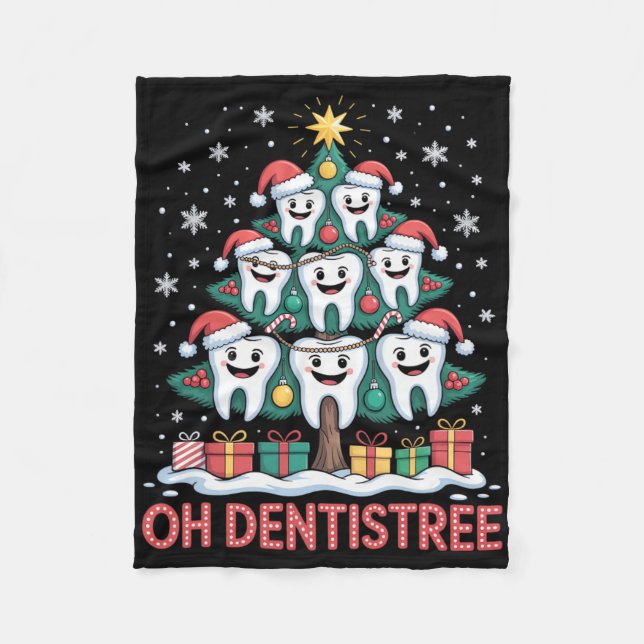 Christmas Dental Squad Oh Dentistree  Fleecefilt (Framsidan)
