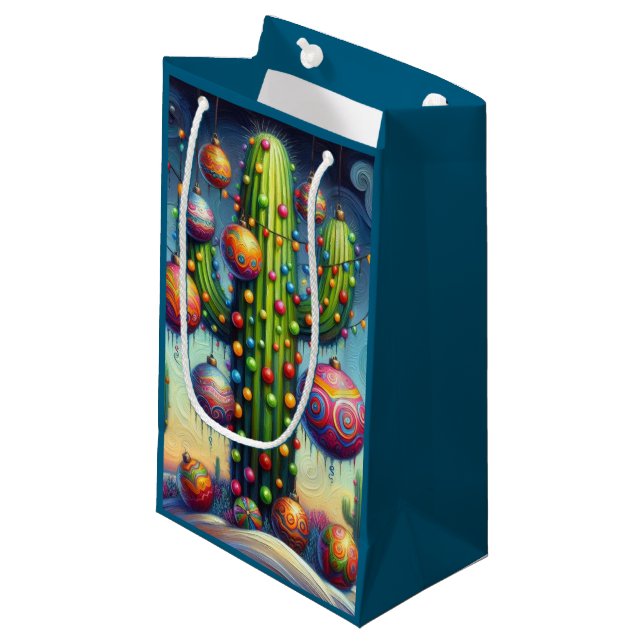 Christmas Desert Southwest Saguaro Cactus Seasonal (Framsidan Vinklad)