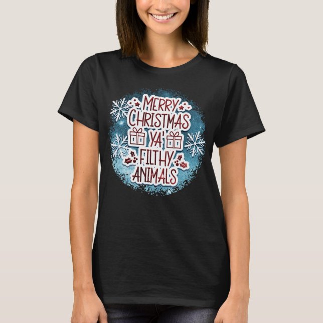 Christmas design Christmas snow globe T Shirt (Framsida)