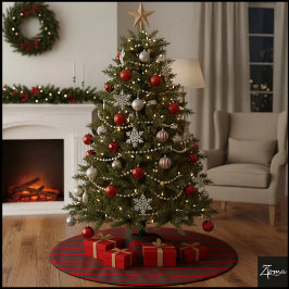 Christmas Diagonal Stripes Red Green Bow Julgransmatta Borstad Polyester