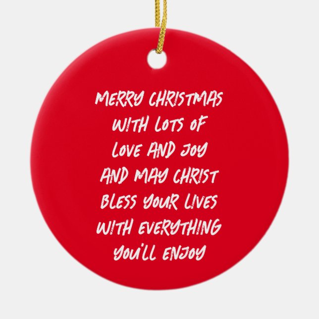 CHRISTMAS DIKT JULGRANSPRYDNAD KERAMIK (Framsidan)