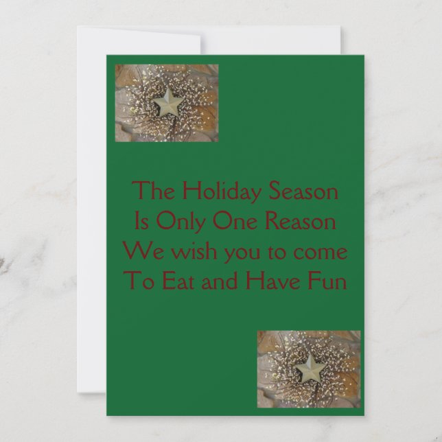 CHRISTMAS DIKT/WREATH GÖR PARTY INBJUDAN SPECIELLA (Framsida)