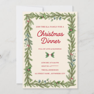 Christmas Dinner Invitation card Inbjudningar