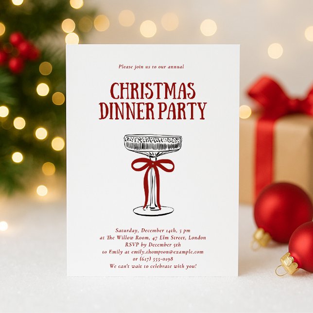 Christmas Dinner Party Invitation Inbjudningar (Skapare uppladdad)