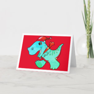 CHRISTMAS DINOSAUR FÖR BARN STÖRRE KORT