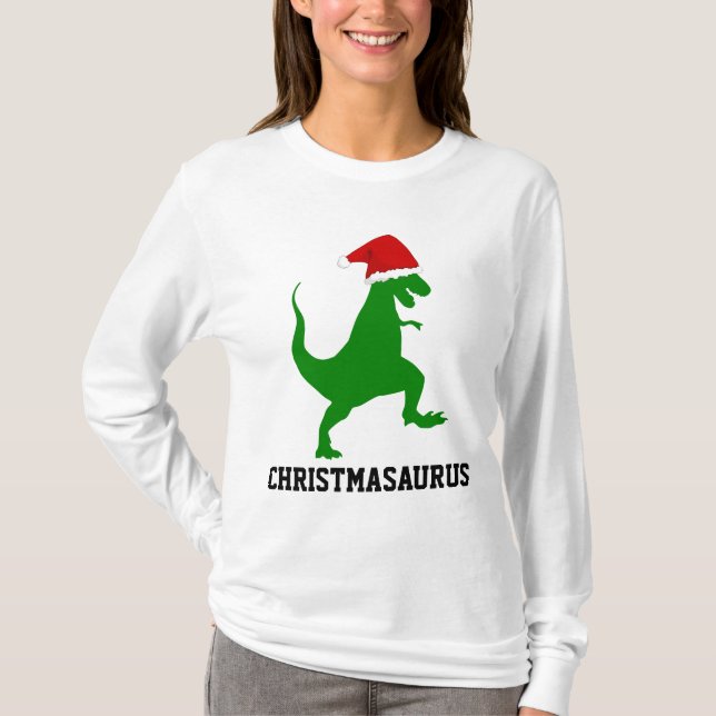 CHRISTMAS DINOSAUR T-Shirts (Framsida)