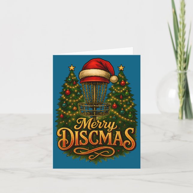 Christmas Disc Golf Merry Discmas  Kort (Framsida)