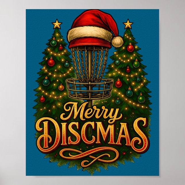 Christmas Disc Golf Merry Discmas  Poster (Framsidan)