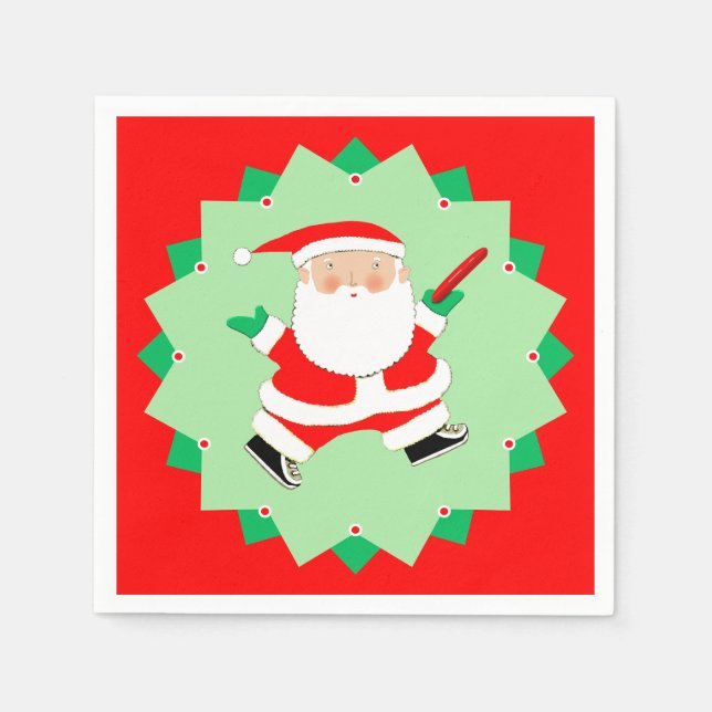 Christmas Disc Golf Party Pappersservett (Framsidan)