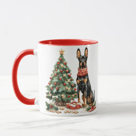 Christmas Dobermann Dogs Mugg