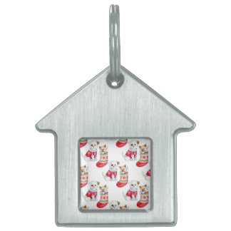 Christmas Dog & Cat ID-bricka Husdjur