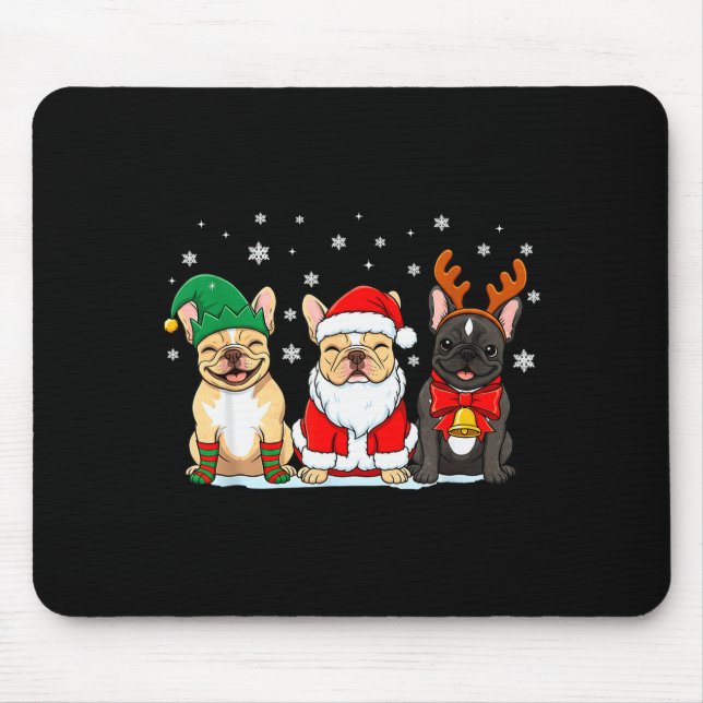 Christmas Dog French Bulldog Xmas Dog Lover Men Wo Musmatta (Framsidan)