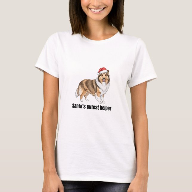 Christmas Dog T Shirt (Framsida)