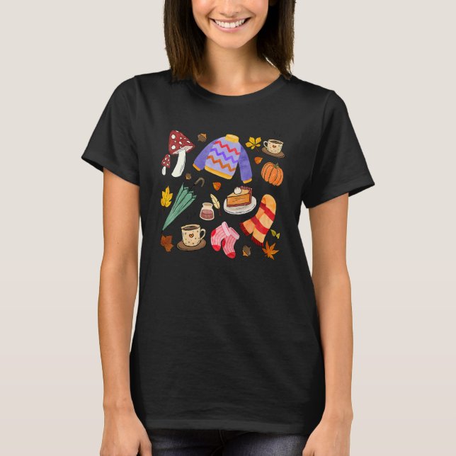 Christmas Doodles Tis' The Season Retro Funy Cooki T Shirt (Framsida)