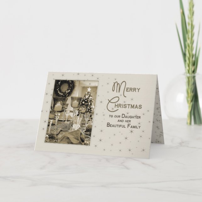 CHRISTMAS - Dotter&familj - BEAUTIFULLY UNIQUE Helgkort (Framsida)