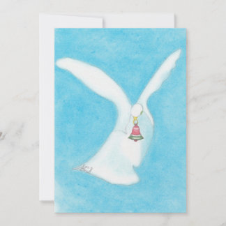Christmas Dove with Bell Julkort