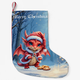 Christmas dragon, too cute to arrest,  liten julstrumpa