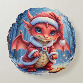 Christmas dragon, too cute to arrest,  rund kudde