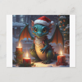 christmas dragon vykort