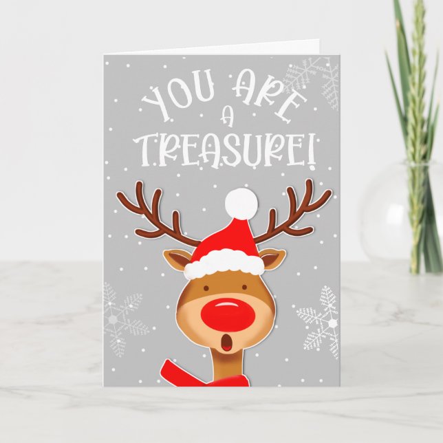 CHRISTMAS DU ÄR ETT TRYCKKORT KORT (Framsida)
