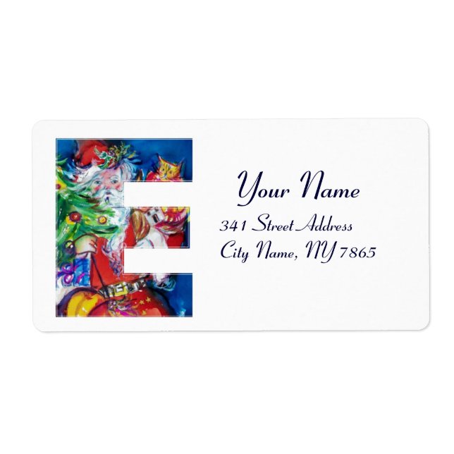 CHRISTMAS E BREV / SANTA MED JULGRAN FRAKTSEDEL (Framsidan)