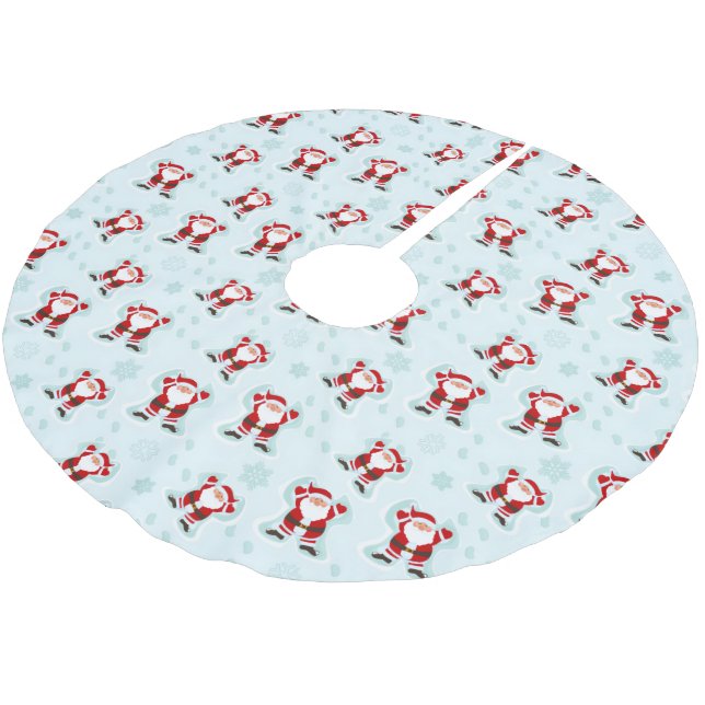 Christmas Elements Santa Claus  Julgransmatta Borstad Polyester (Vinklad)