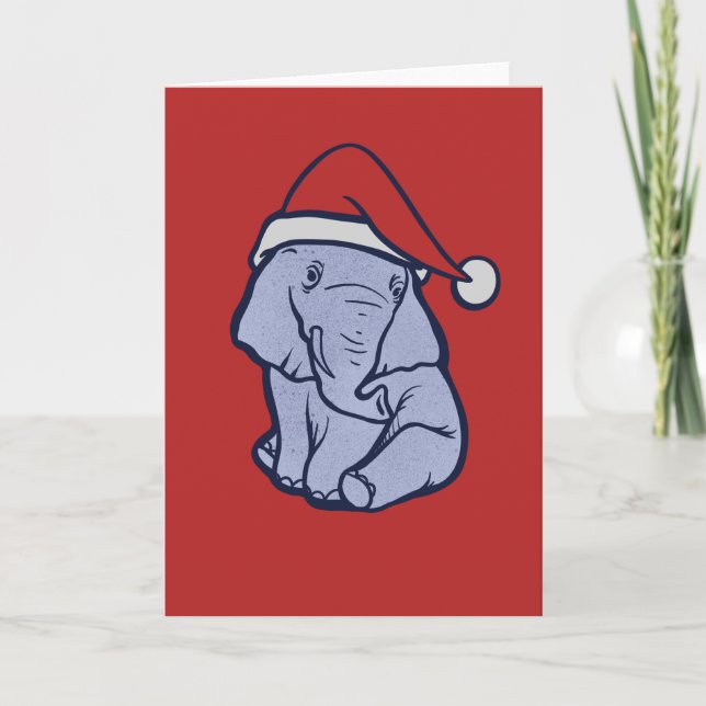 Christmas Elephant Kort (Framsida)