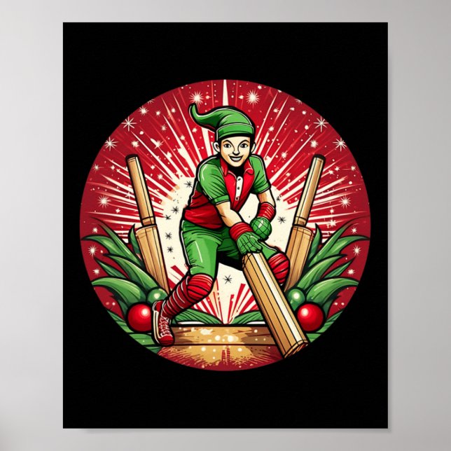 Christmas Elf Cricket  Poster (Framsidan)