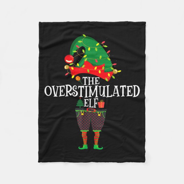 Christmas Elf Family Matching Group The Elf Overst Fleecefilt (Framsidan)