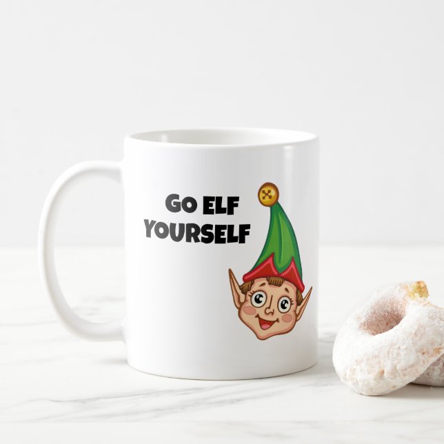  Christmas Elf, Go Elf Yourself  Kaffemugg (Med munk)