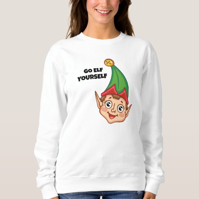  Christmas Elf, Go Elf Yourself  T Shirt (Framsida)