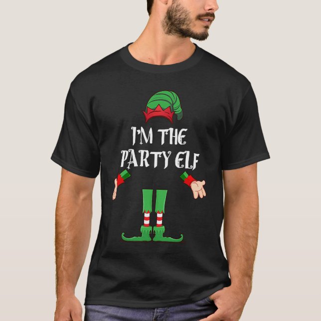 Christmas Elf  I'm The Party Elf Matching Xmas T Shirt (Framsida)