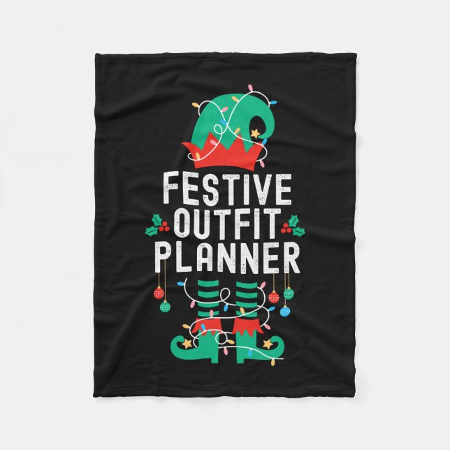 Christmas Elf Office Team Party Family Matching _1 Fleecefilt (Framsidan)